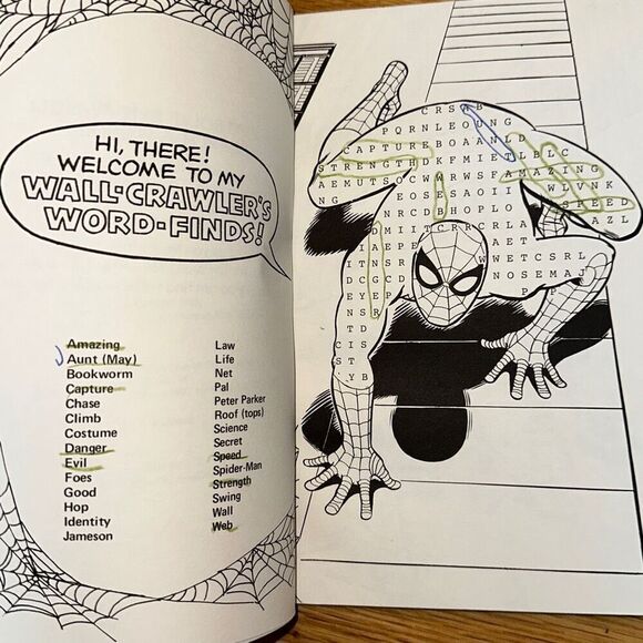 Stan Lee Presents Spidey-Skill Search-A-Words VTG 1970s Marvel Comics crossword - Picture 7 of 8